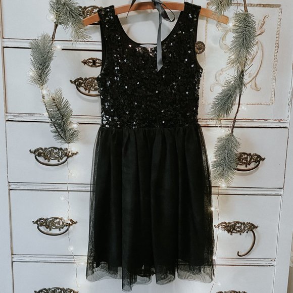 H&M Other - H&M Girls Black Sparkley Sequin & Tulle Dress